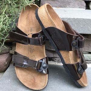 Birkenstock Birki’s Madura Brown Patent Sandal 38